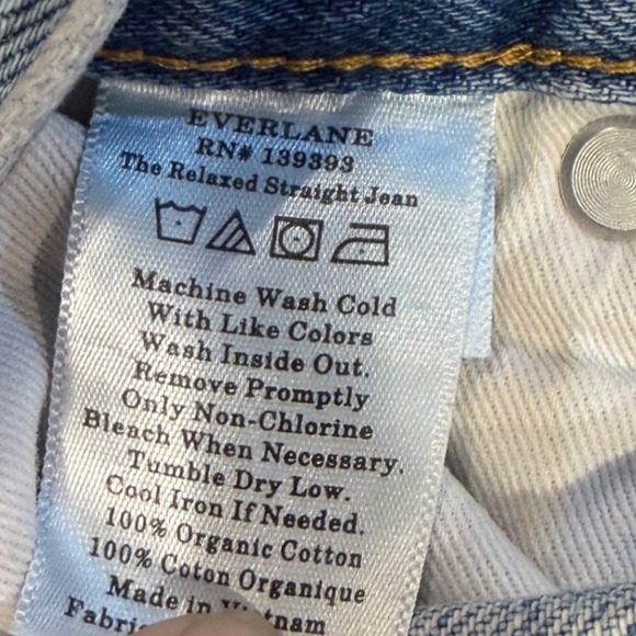 Everlane The 90s Cheeky Relaxed Straight Fit Jeans Blue 26 Regular WW-RDJ-43029 - Picture 9 of 11